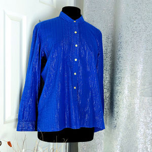 Chico's Royal Blue blouse Sz L